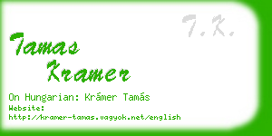tamas kramer business card