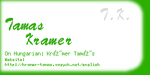 tamas kramer business card